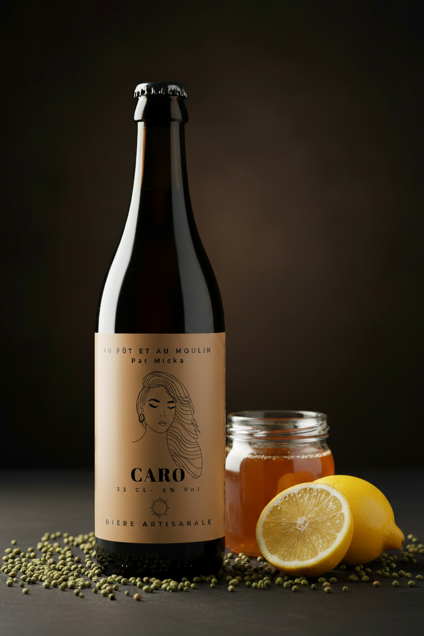 Bouteille Caro avec miel, citron et coriandre