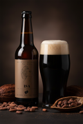 Isa verre à bière et fèves de cacao
